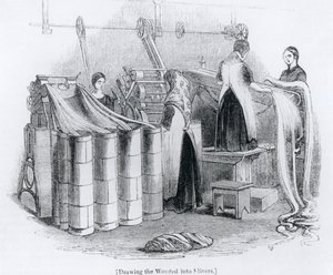 Drawing the Worsted into Slivers by English School
